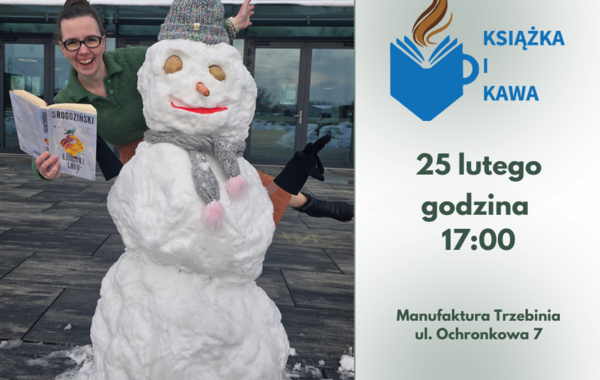 Grafika promująca lutowe spotkanie Klubu Czytelniczego