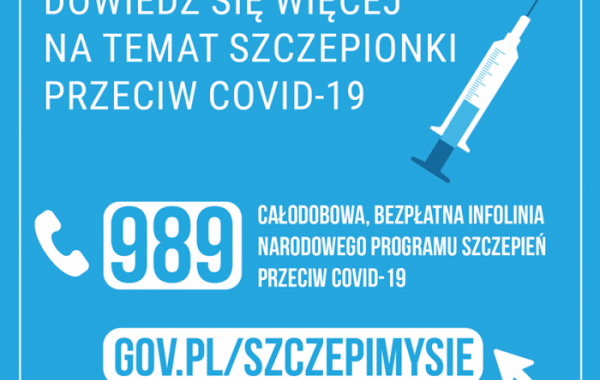 Grafika promująca ogólnopolską akcję Szczepimy się!