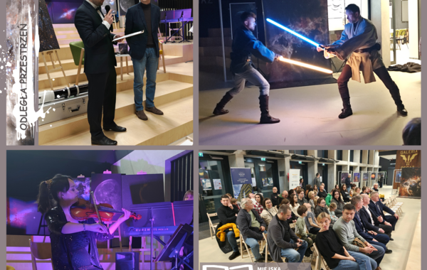 Kolaż ze zdjęc z wydarzenia "Odległa Przestrzeń"