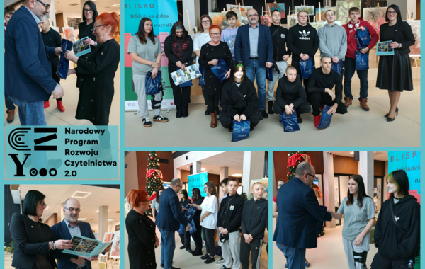 Kolaż ze zdjęć z rozdania fotoksiążek młodziezy OHP