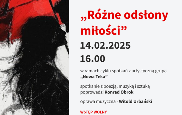 Plakat promujący spotkanie z artystyczną grupą "Nowa Teka"