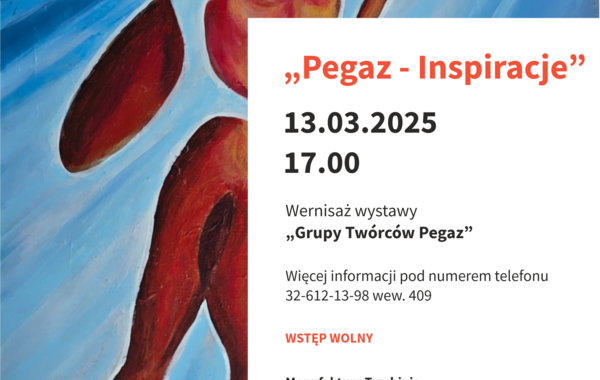 Plakat promujący wernisaż "Grupy Twórców Pegaz"