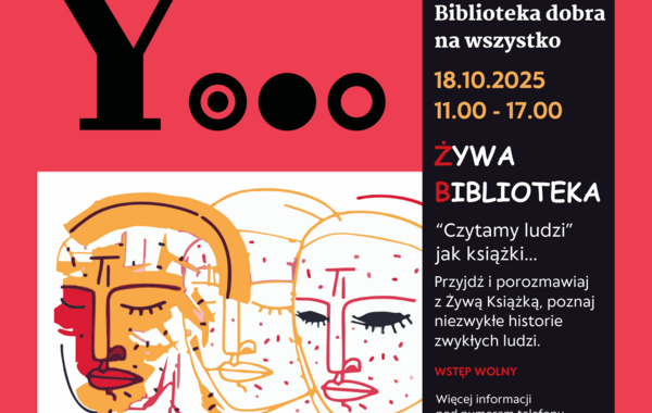 Plakat promujący Żywą Bibliotekę, 18.10.2025 rok