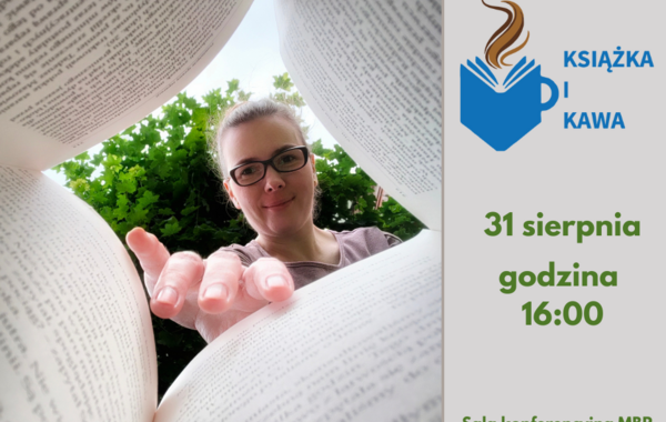 Zdjęcie z logo Klubu Czytelniczego zapraszające do spotkania 31 sierpnia o godzine 16:00