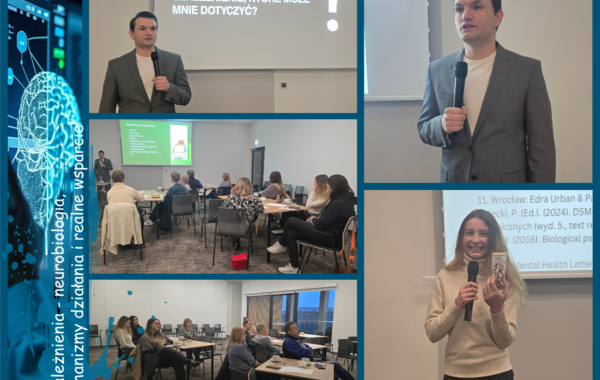 Kolaż ze zdjęć ze spotkania Klubu Zdrowia o Uzależnieniach