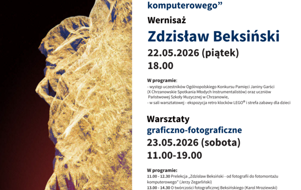 Plakat promujący wernisaż Zdzisław Beksiński