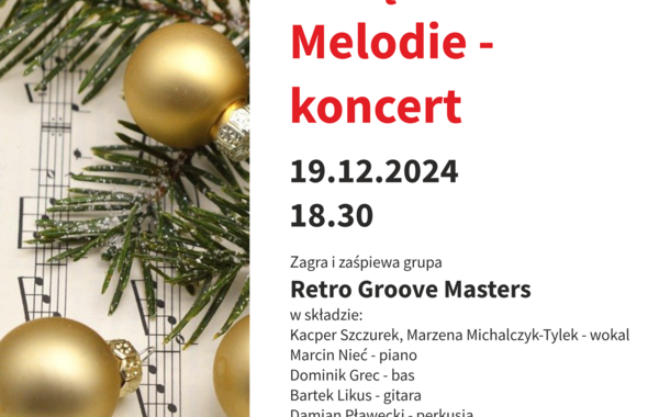 Plakat projmujący koncert kolęd, 19.12.2024