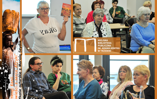 Kolaż ze zdjęć ze spotkania z Mariolą Szydlik