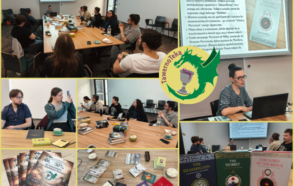 Kolaż ze zdjęć lutowego spotkania TawernoTeki