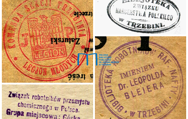 Kolaż przedstawiający zdjęcia przykładowych pieczątek
