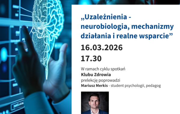 Plakat promujący spotkanie Klubu Zdrowia