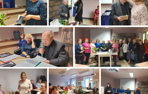 Kolaż ze zdjęć ze spotkania z Panem Zbigniewem Tomskim