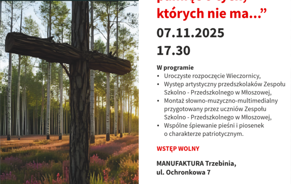 Plakat promujący Wieczornicę Patriotyczną