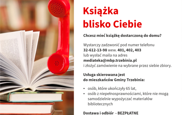 Plakat promujący usługę Książka blisko Ciebie