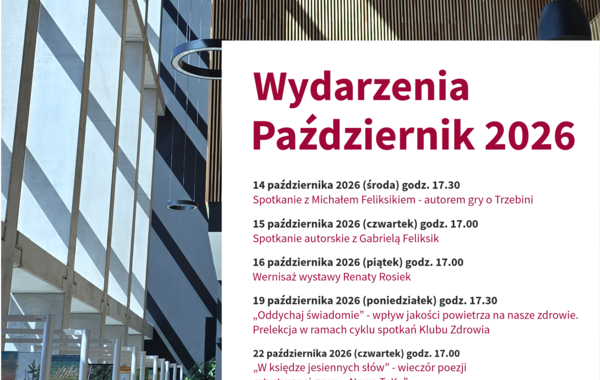 Plakat promujący Wydarzenia na październik 2026