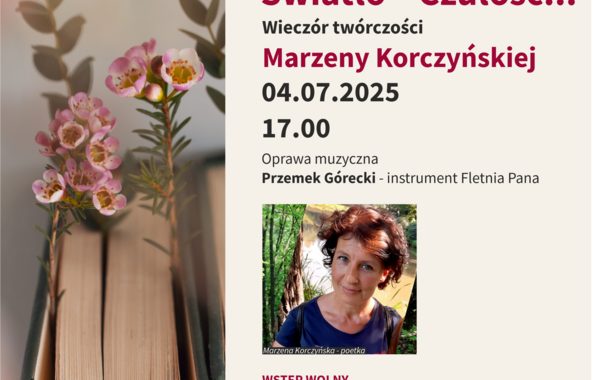 Plakat promujący spotkanie poetyckie