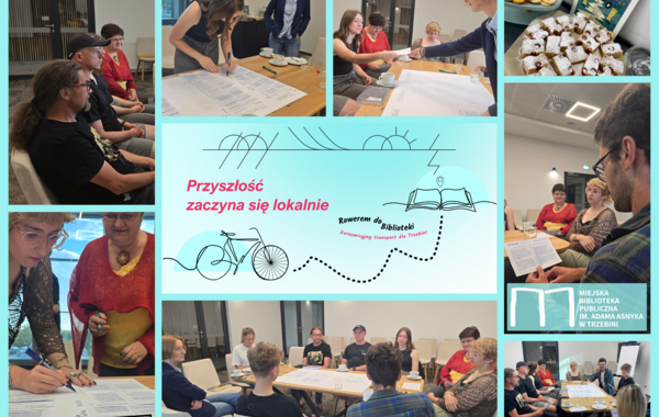 Kolaż ze spotkania Akademii Klimatycznej pt. Przyszłość zaczyna sie lokalnie