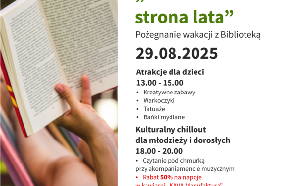 Plakat promujący "Ostatnią stronę lata"