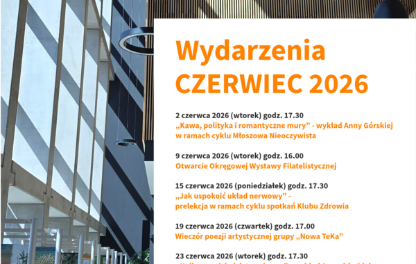 Plakat promujący Wydarzenia w czerwcu