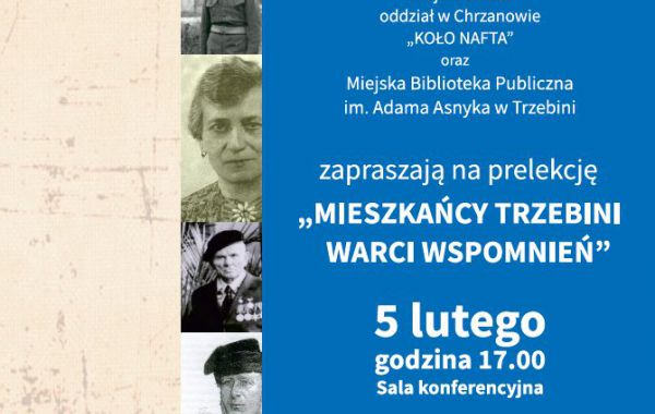 Prelekcja "Mieszkańcy Trzebini warci wspomnień"