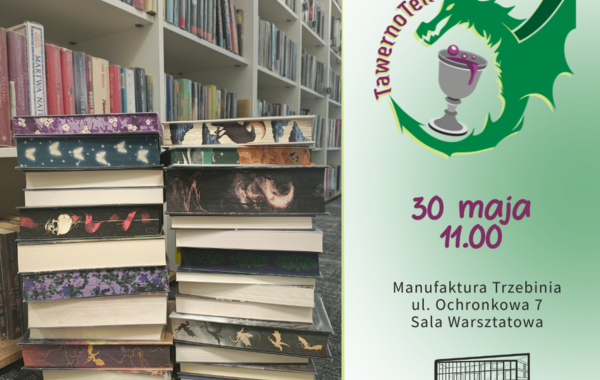Grafika promująca TawernoTekę w maju