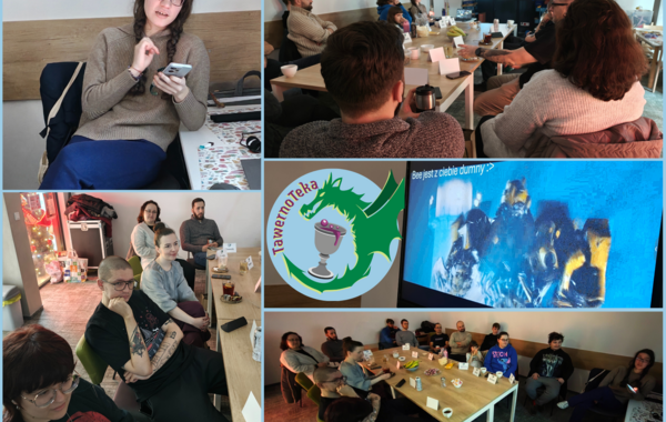 Kolaż ze zdjęć ze spotkania grudniowego TawernoTeki