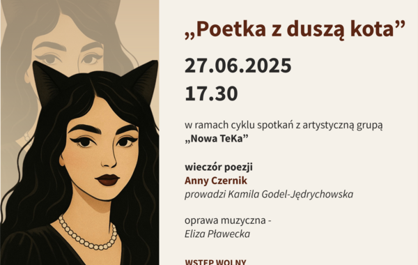 Plakat promujący wieczór poezji Anny Czernik