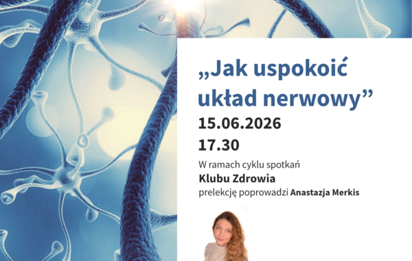 Plakat promujący spotkanie Klubu Zdrowia