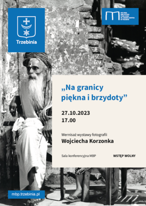 Plakat zachęcający do udziału w wernisażu Wojciecha Korzonka