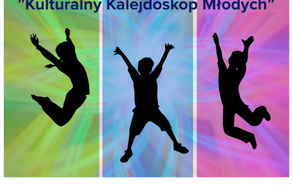 logo projektu przedstawiające trzy sylwetki dzieci na kolorowym tle