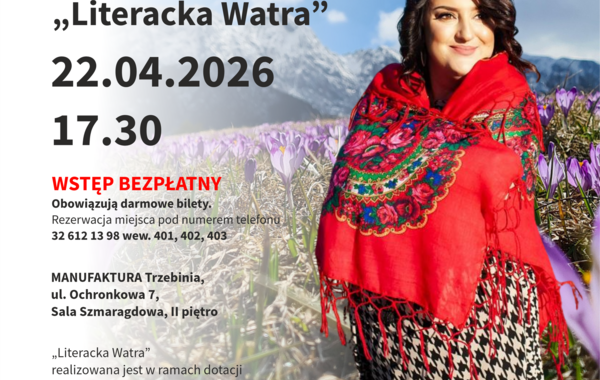 Plakat promujący spotkanie autorskie z Ireną Małysą