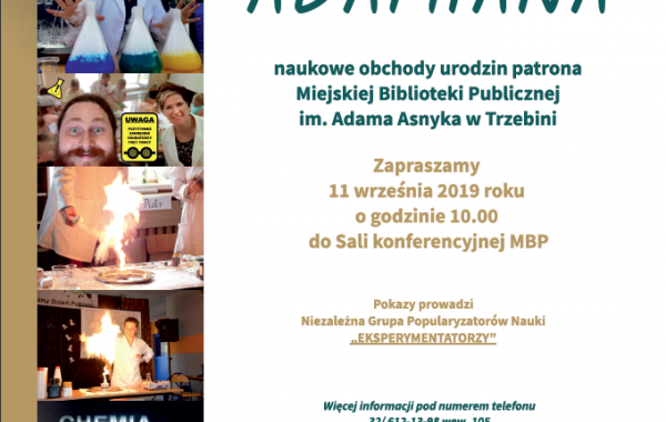 Zaproszenie na Adamiana - naukowe obchody urodzin patrona MBP