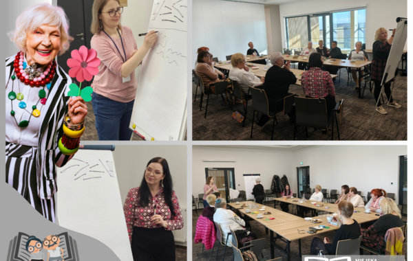 Kolaż ze zdjęć ze spotkania kwietniowego klubu Silversów