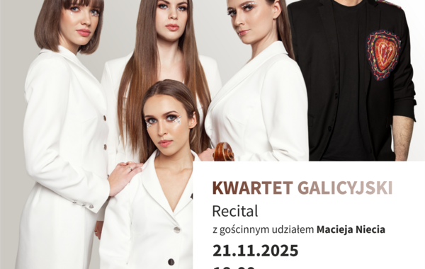 Plakat promujacy recital Kwartetu Galicyjskiego