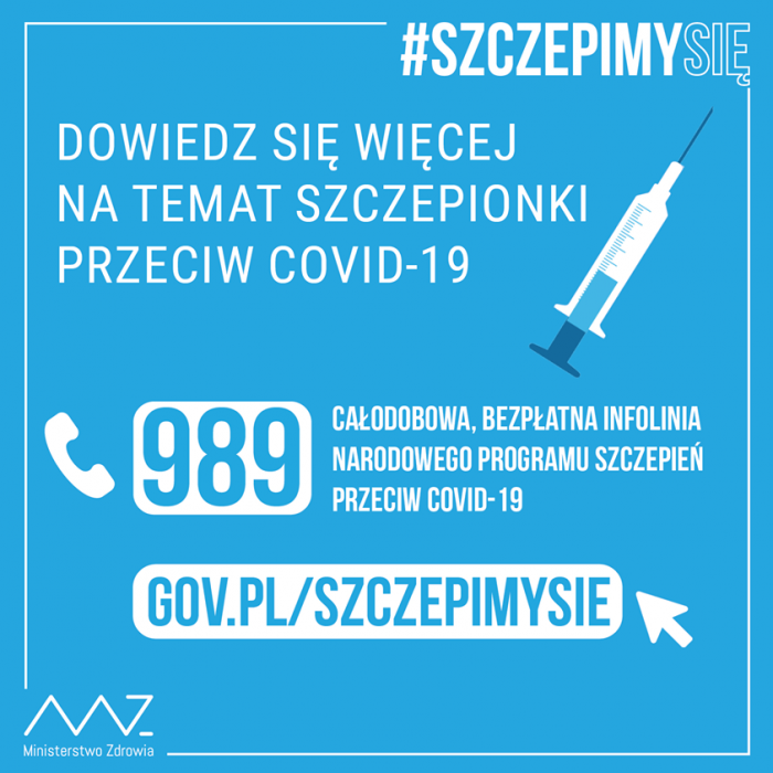 Grafika promująca ogólnopolską akcję Szczepimy się!