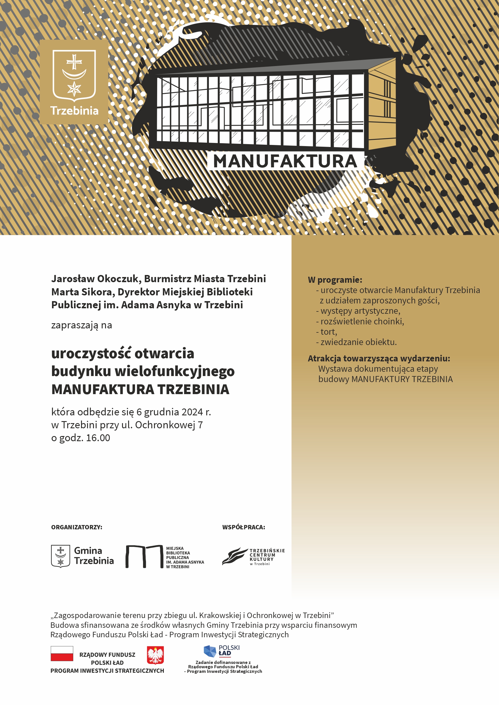 Plakat promujący otwarcie Manufaktury